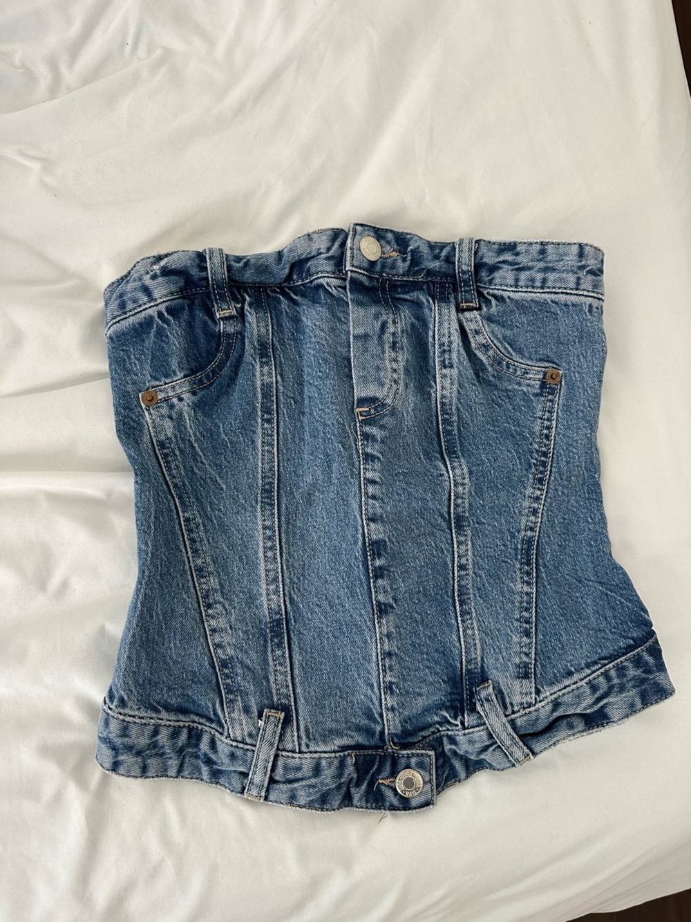Zara Denim Tube Top